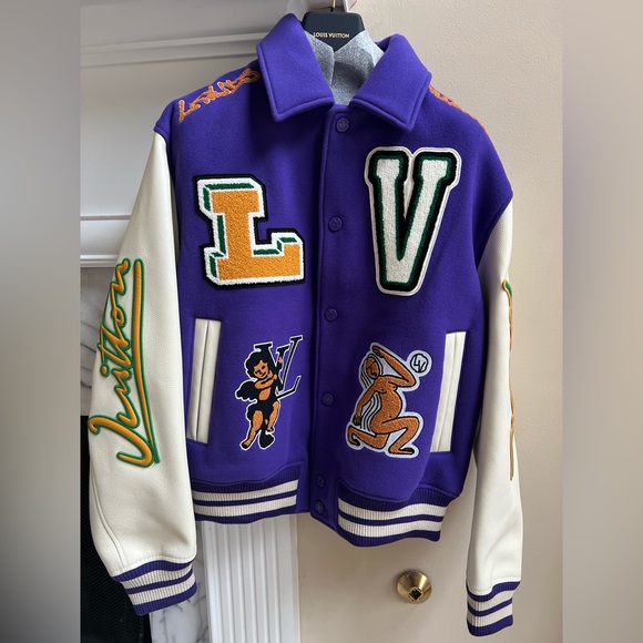Louis Vuitton leather varsity jacket